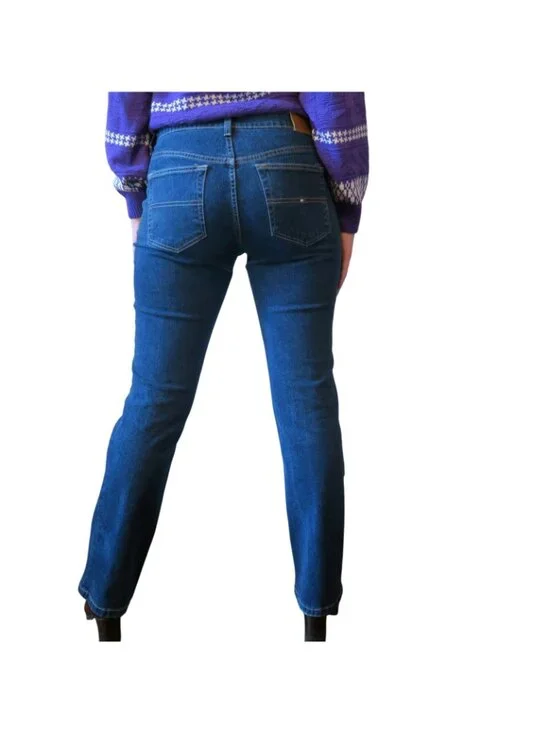 Tommy Hilfiger Bootcut Jeans 2002 Dark Wash Stretch Size 8 Hipster Fit - Picture 3 of 11